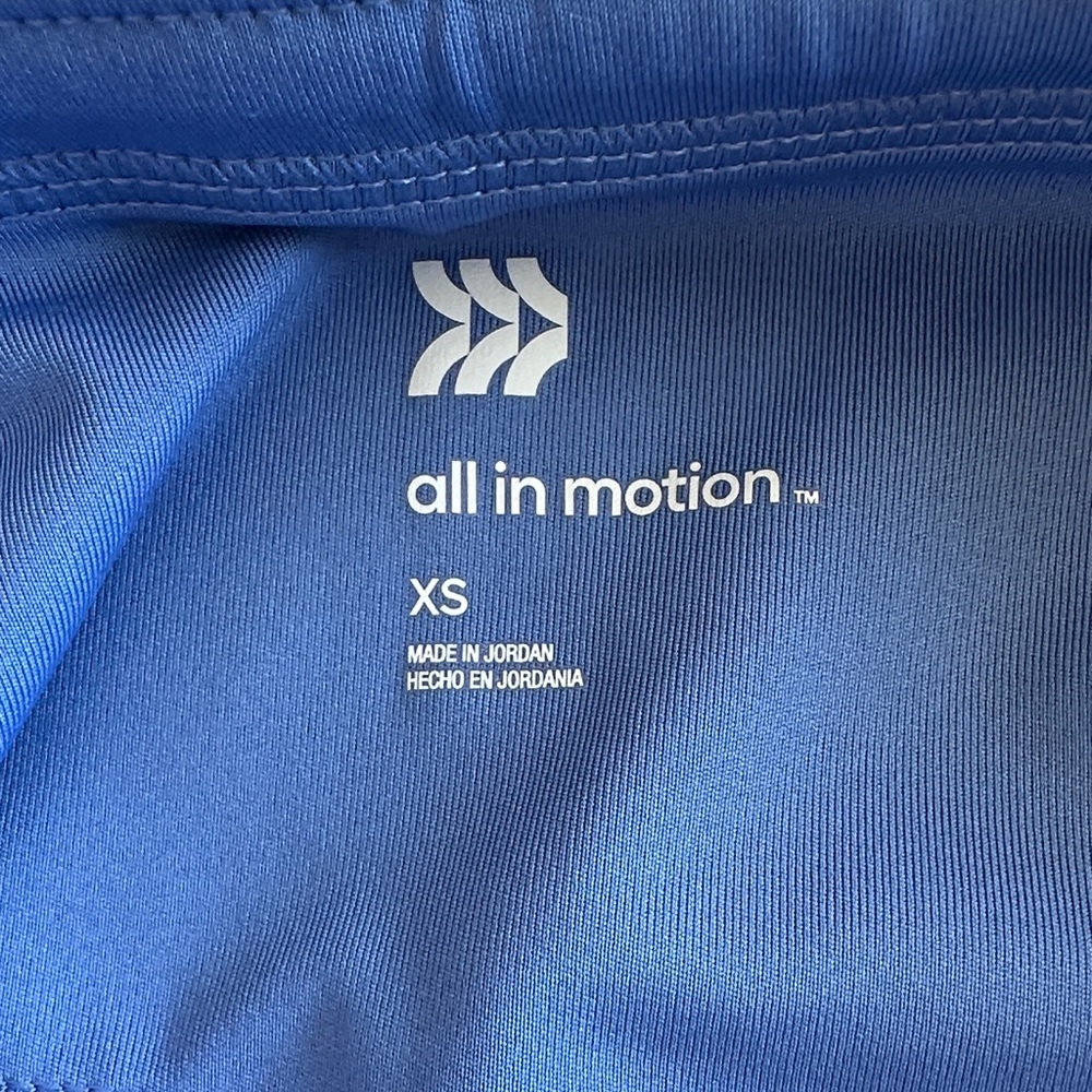 All In Motion Periwinkle Blue High Rise Leggings XS Activewear Pockets Ignite - Picture 3 of 10